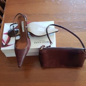 Diego Sanz slingback with purse